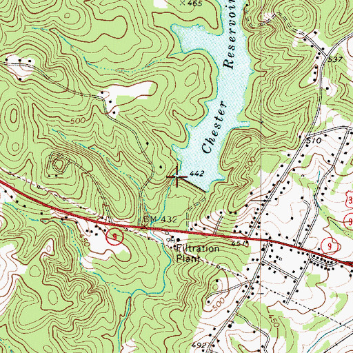 Topographic Map of Chester Reservoir Dam D-0207, SC