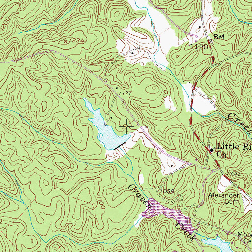 Topographic Map of Rochester Craven Dam D-1633, SC