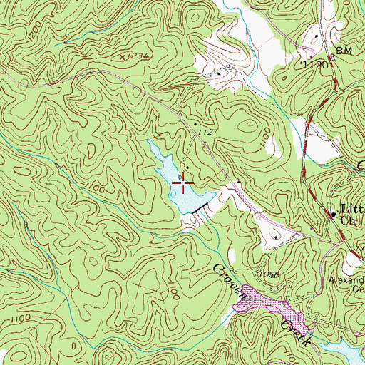 Topographic Map of Rochester Lake Number One, SC