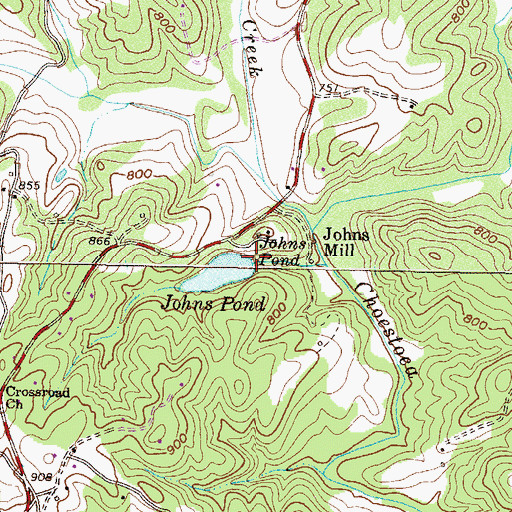 Topographic Map of Johns Pond Dam D-1663, SC