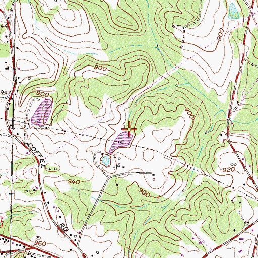 Topographic Map of Adams Pond Dam D-1654, SC