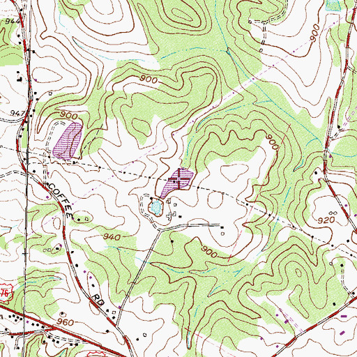 Topographic Map of Adams Pond, SC