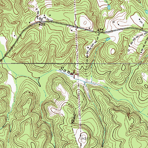 Topographic Map of Jackson Mill Creek Watershed Structure Number Two, SC