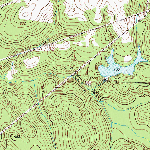 Topographic Map of Jackson Mill Creek Watershed Structure Number One, SC