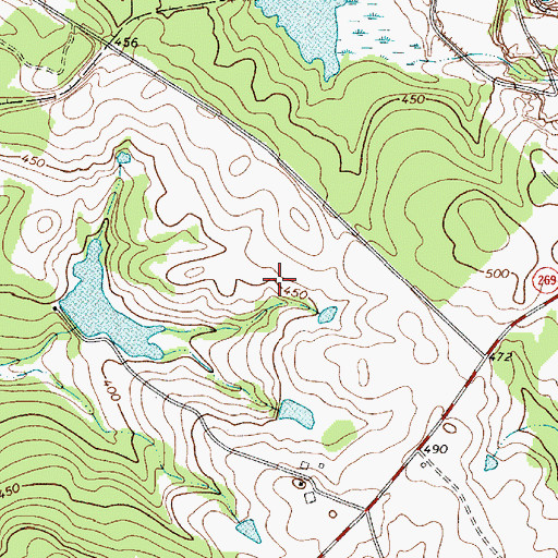 Topographic Map of South Carolina Noname 20008 D-0525 Dam, SC