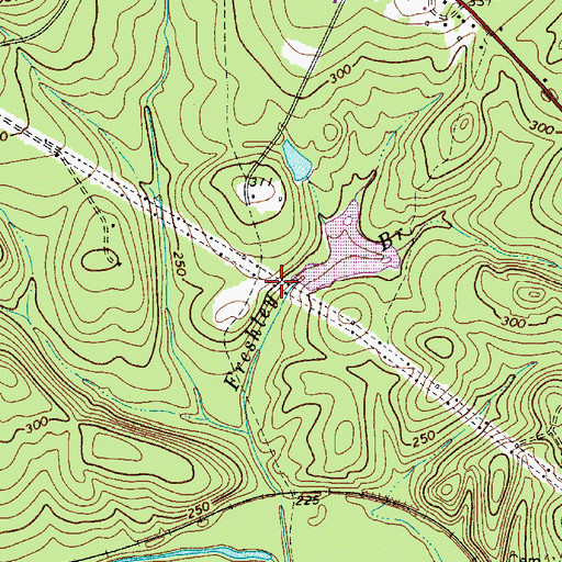 Topographic Map of Hawkins Pond D-1569 Dam, SC