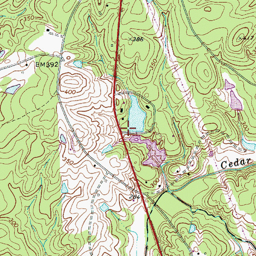 Topographic Map of South Carolina Noname 20025 D-1673 Dam, SC
