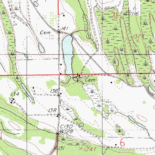 Topographic Map of New Saint Luke Church, AL