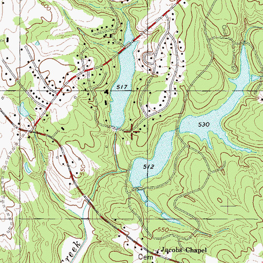 Topographic Map of South Carolina Noname 24004 D-1260 Dam, SC