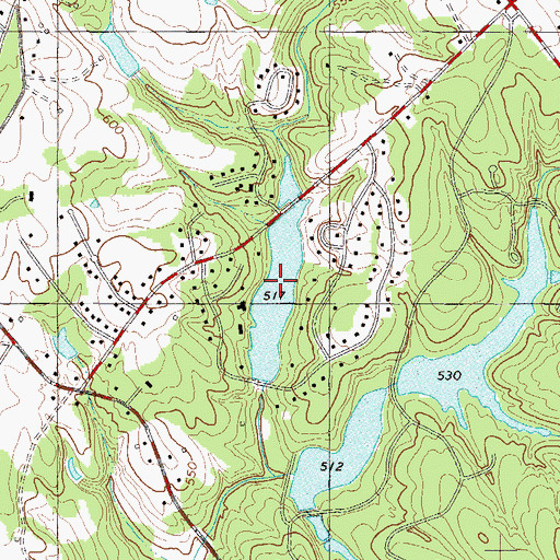Topographic Map of Lake Chinquapin, SC