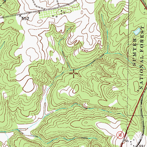 Topographic Map of A M Tucks Pond, SC