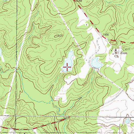 Topographic Map of South Carolina Noname 24008 D-1264 Dam, SC