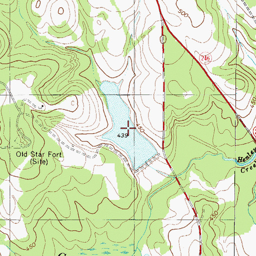 Topographic Map of Star Fort Pond, SC