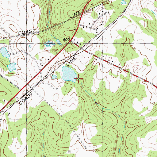 Topographic Map of South Carolina Noname 24012 D-1267 Dam, SC