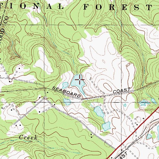 Topographic Map of South Carolina Noname 24014 D-1268 Dam, SC
