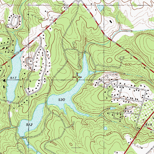 Topographic Map of South Carolina Noname 24018 D-1272 Dam, SC
