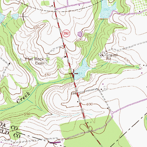 Topographic Map of Boatwrights Pond Dam D-1157, SC