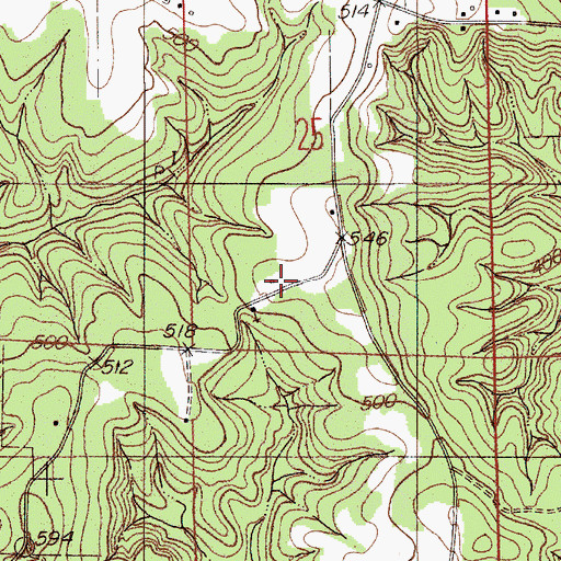 Topographic Map of New Salem School, AL