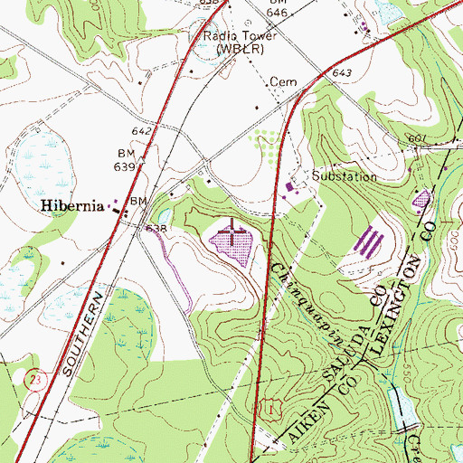 Topographic Map of Fricks Pond Dam D-0842, SC