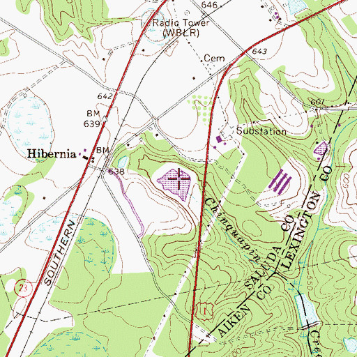 Topographic Map of Fricks Pond, SC