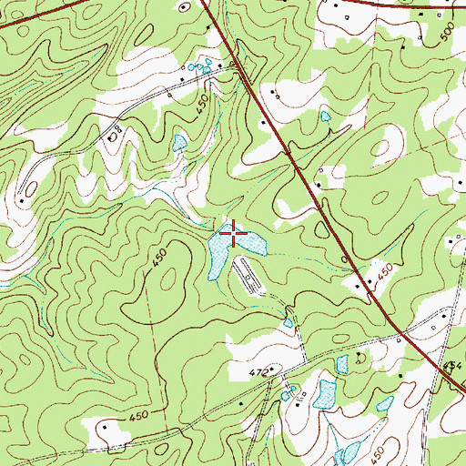 Topographic Map of Halls Pond Dam D-1603, SC