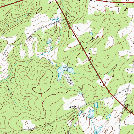 Topographic Map of Halls Pond, SC