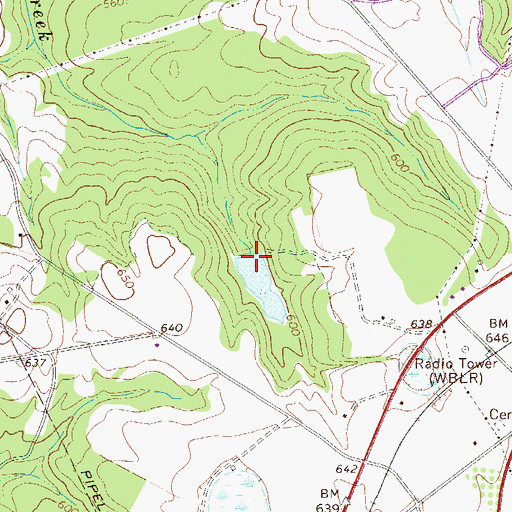Topographic Map of J A Holmes Pond Dam D-1199, SC