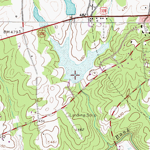 Topographic Map of Old Saluda Reservoir Dam D-0031, SC