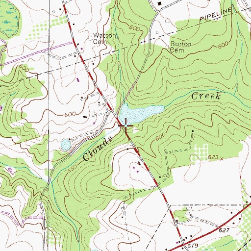 Topographic Map of Padgetts Pond Dam D-1198, SC
