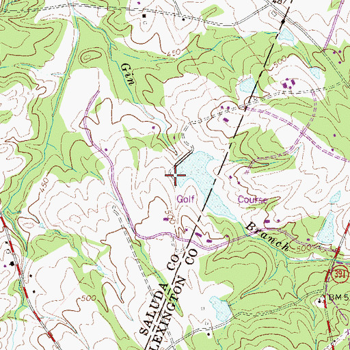 Topographic Map of Ponderosos Pond Dam D-1154, SC