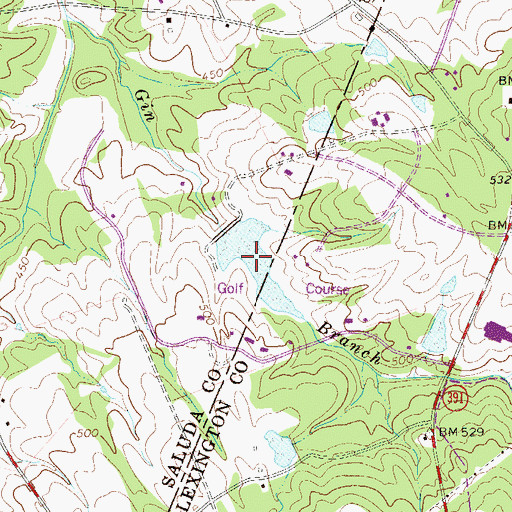 Topographic Map of Ponderosos Pond, SC