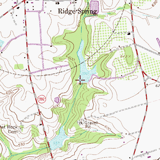 Topographic Map of R M Watsons Pond D-1156 Dam, SC