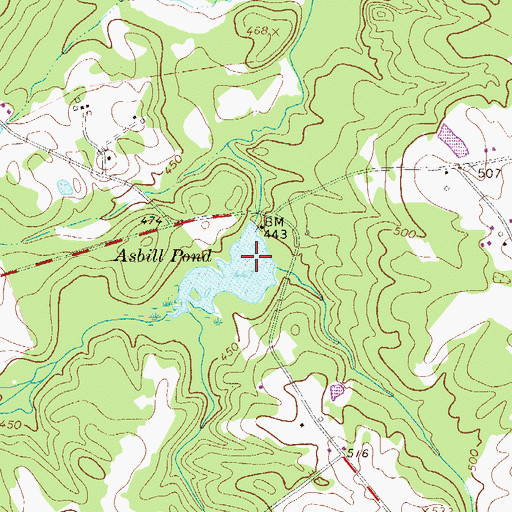 Topographic Map of South Carolina Noname 41003 D-1607 Dam, SC