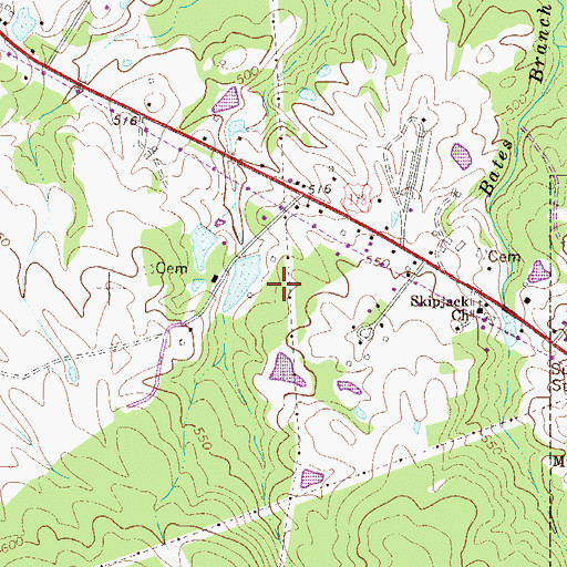 Topographic Map of South Carolina Noname 41004 D-1195 Dam, SC
