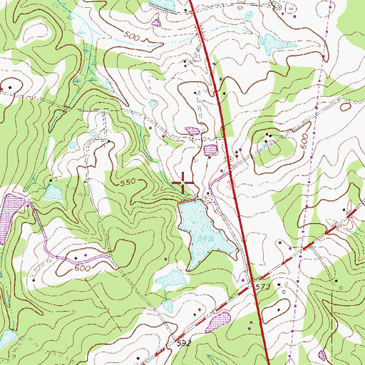 Topographic Map of South Carolina Noname 41007 D-1194 Dam, SC