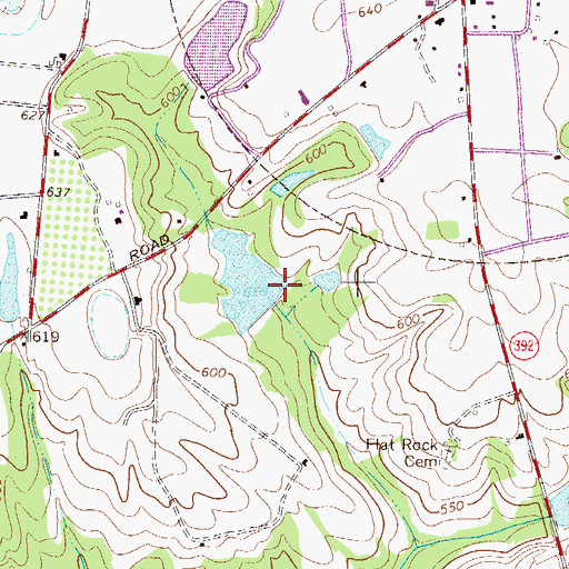 Topographic Map of South Carolina Noname 41010 D-1200 Dam, SC