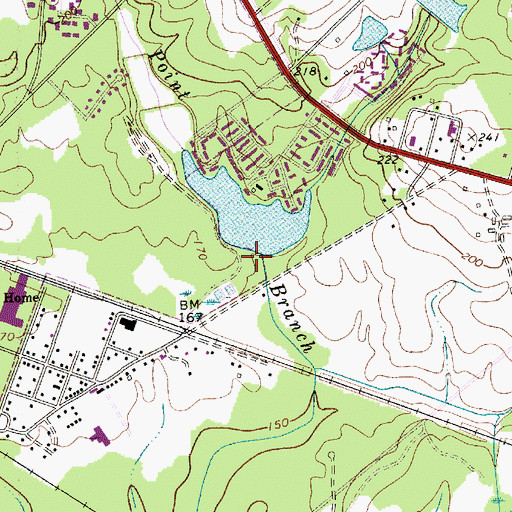 Topographic Map of Burnsides Pond D-0576 Dam, SC