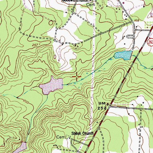 Topographic Map of Freemans Pond D-0598 Dam, SC
