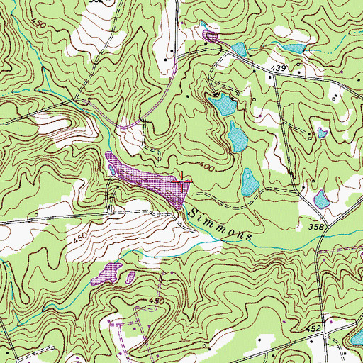 Topographic Map of Fuller Pond Dam D-1592, SC