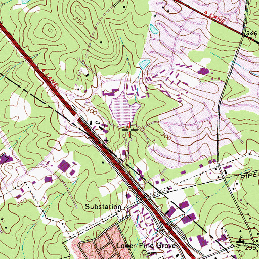 Topographic Map of Harbison New Town Lake A D-0057 Dam, SC