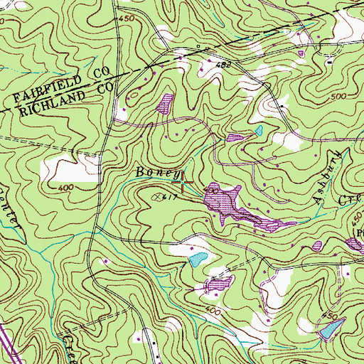 Topographic Map of Lake Ashley D-1590 Dam, SC