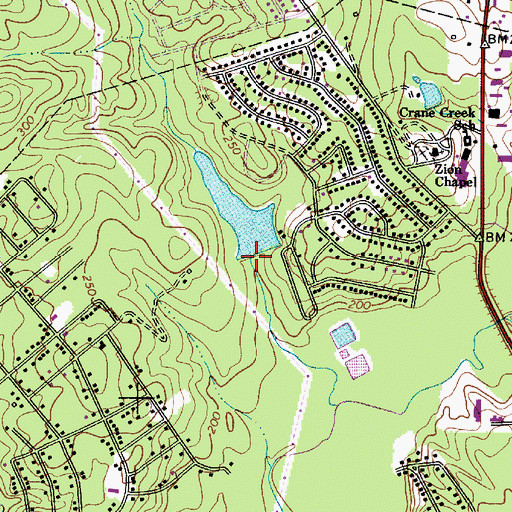 Topographic Map of Lincolnshire Community Lake D-0544 Dam, SC