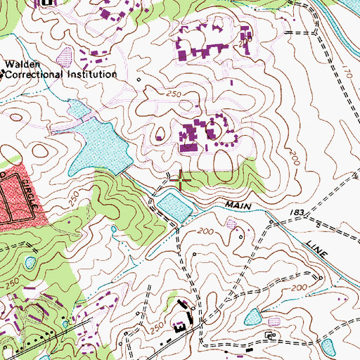 Topographic Map of South Carolina Noname 40092 D-0542 Dam, SC