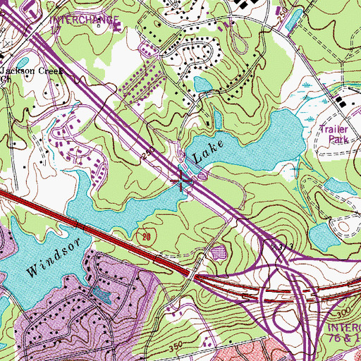 Topographic Map of Upper Windsor Lake D-0570 Dam, SC