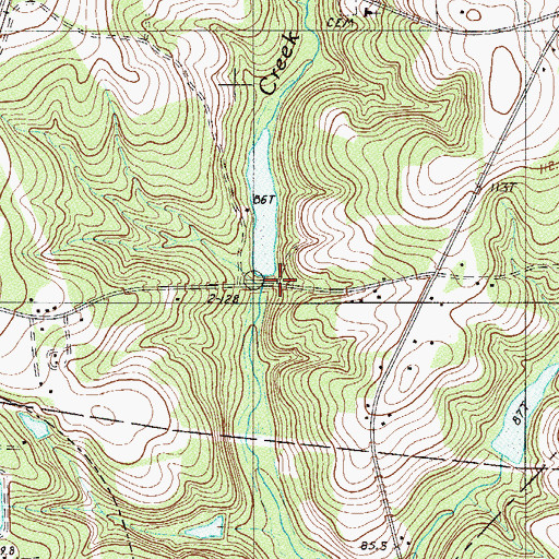 Topographic Map of Capers Mill Pond, SC