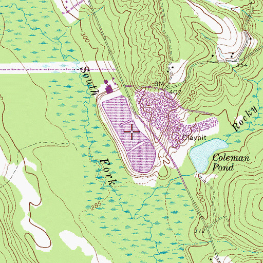 Topographic Map of Edisto Plant Settling Basin Hube, SC