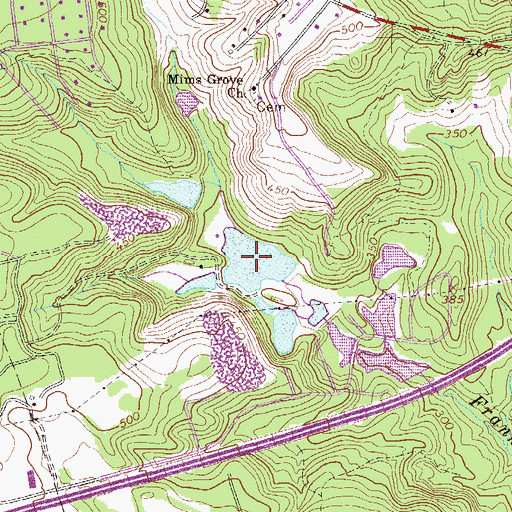 Topographic Map of Laurel Lake, SC