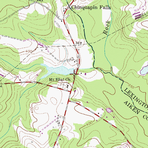 Topographic Map of Kneeces Mill Pond Dam D-0740, SC