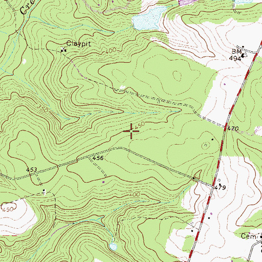 Topographic Map of Wood Valley Dam D-2138, SC