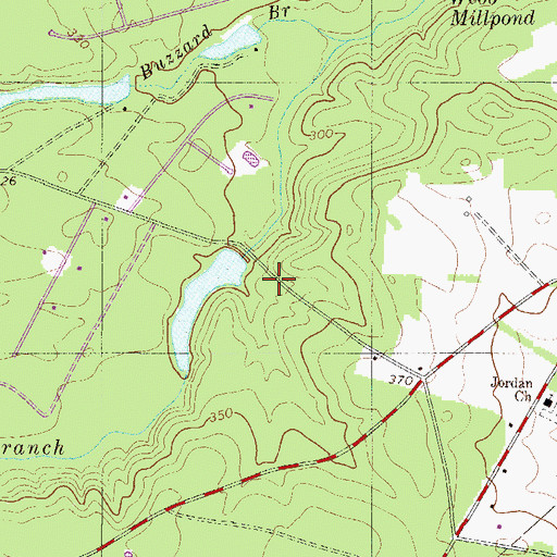 Topographic Map of Johnsons Lake Dam D-2039, SC